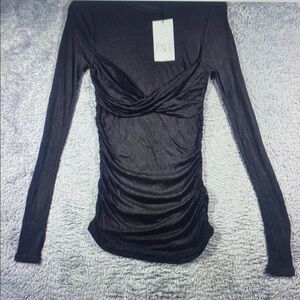 Elegant Black Long Sleeve Top